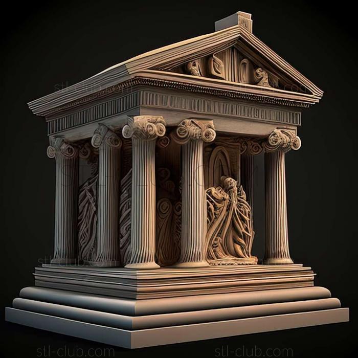 3D model greek temple (STL)